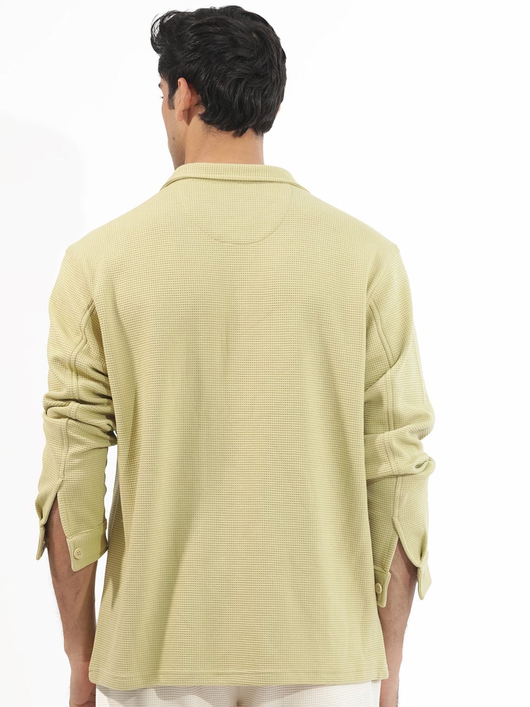 RARE RABBIT Men Elric Tailored Fit Textured Spread Collar Jacket