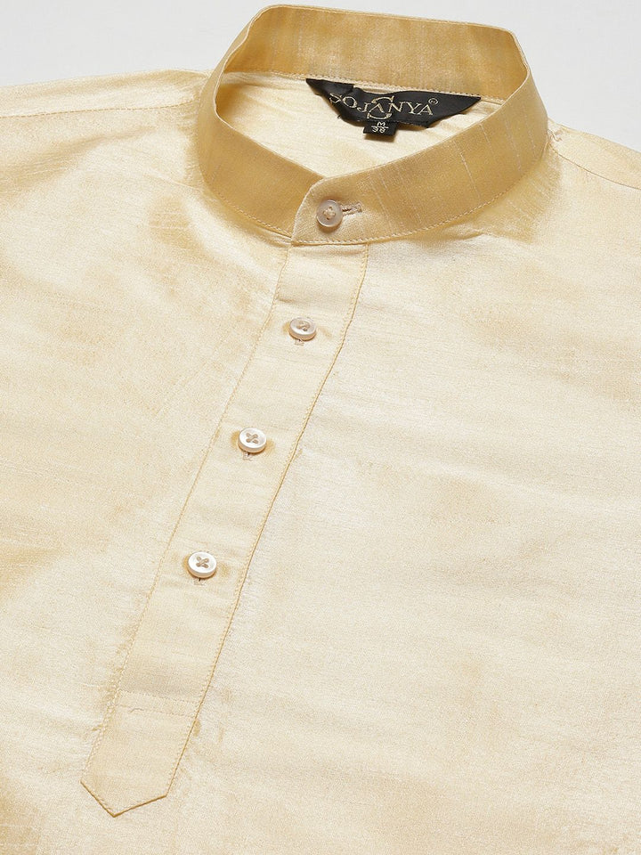 SOJANYA Kurta Berwarna Emas Lelaki dengan Churidar
