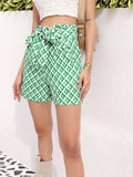 DressBerry Women Minimalist Touch Geometric Printed Shorts