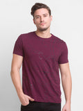 Being Human Men Purple Printed Cotton T-shirt