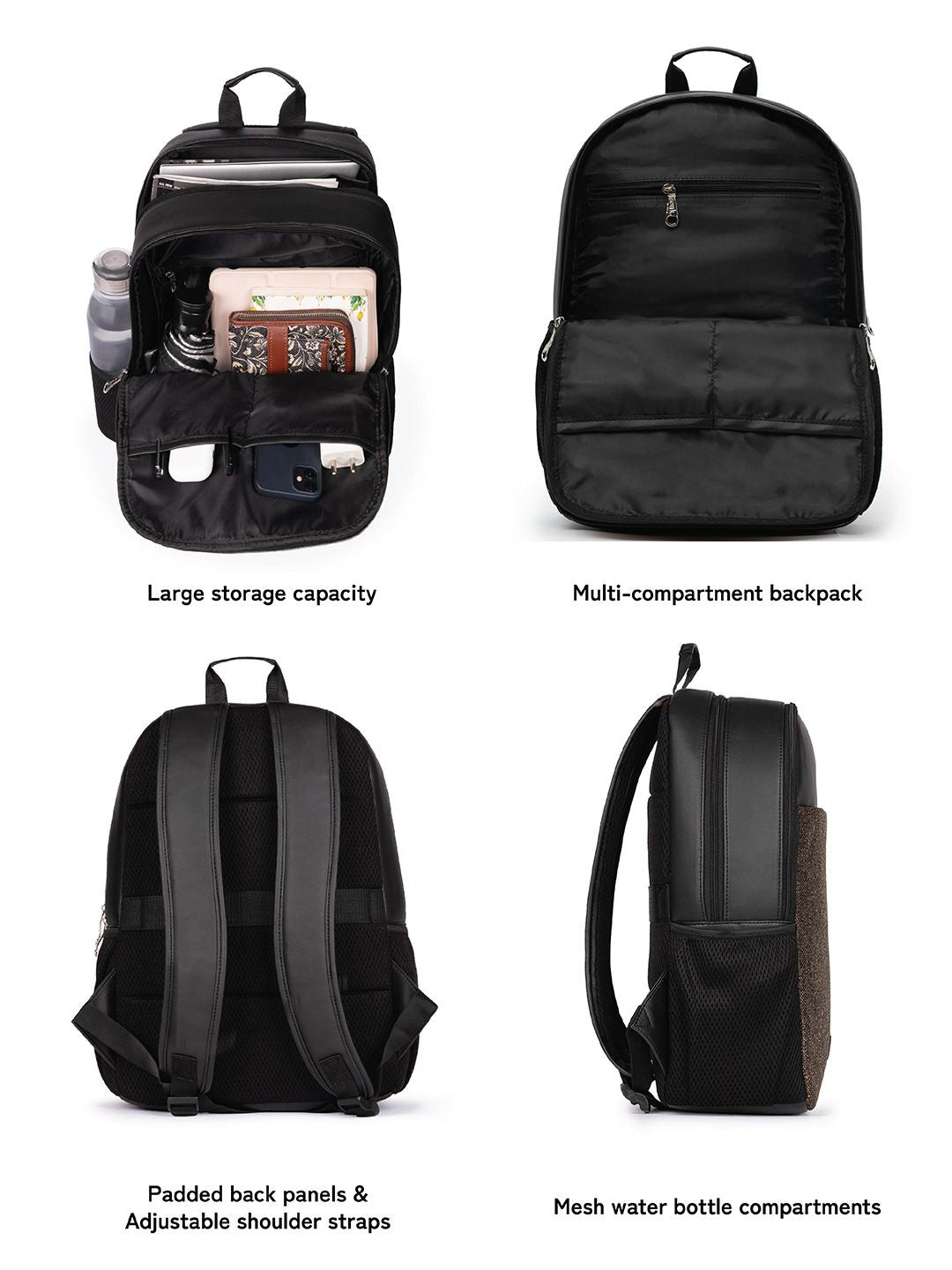ZOUK Men Textured Water Resistance Backpack Up to 16 inch