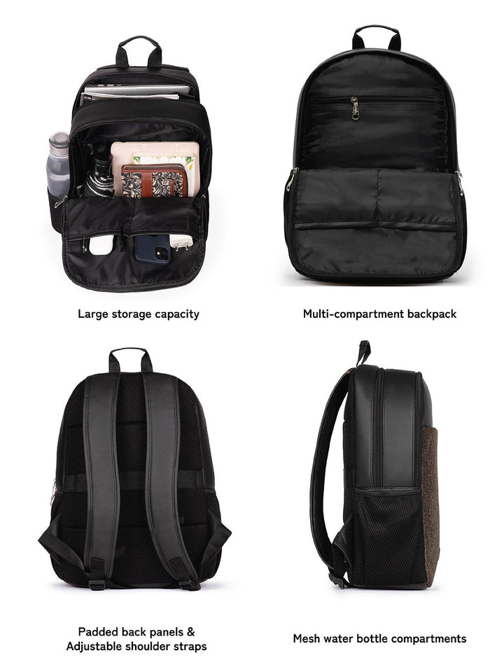 ZOUK Men Textured Water Resistance Backpack Up to 16 inch
