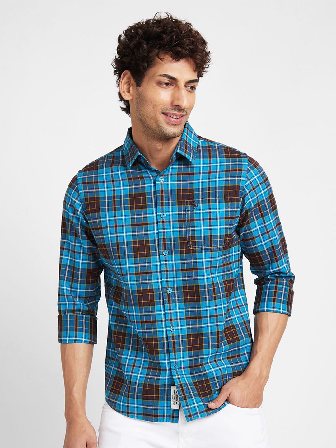 Being Human Men Slim Fit Tartan Checks Opaque Checked Casual Shirt