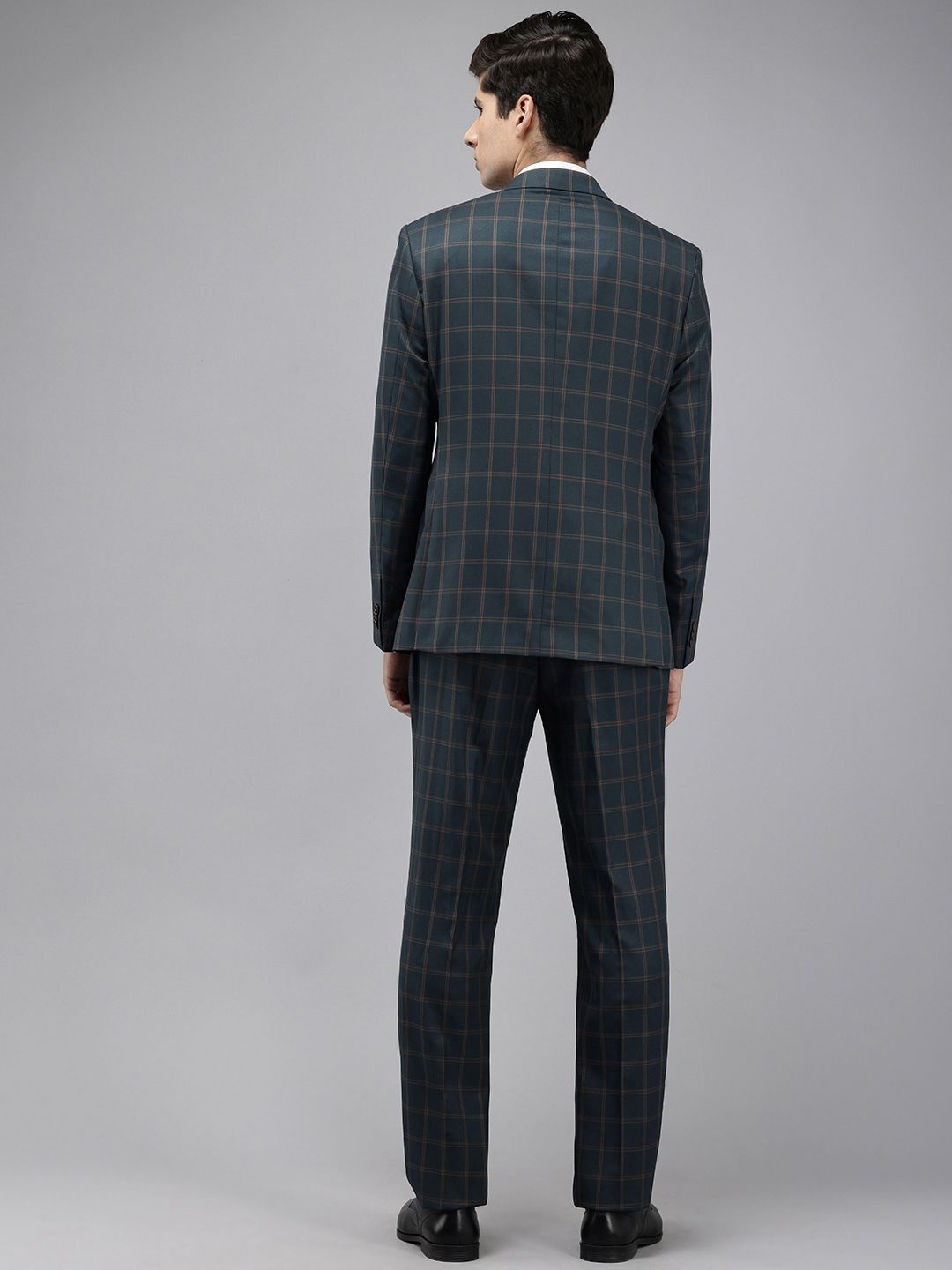 Park Avenue Checked Single Breasted Super Slim Fit 3 Piece Formal Suits