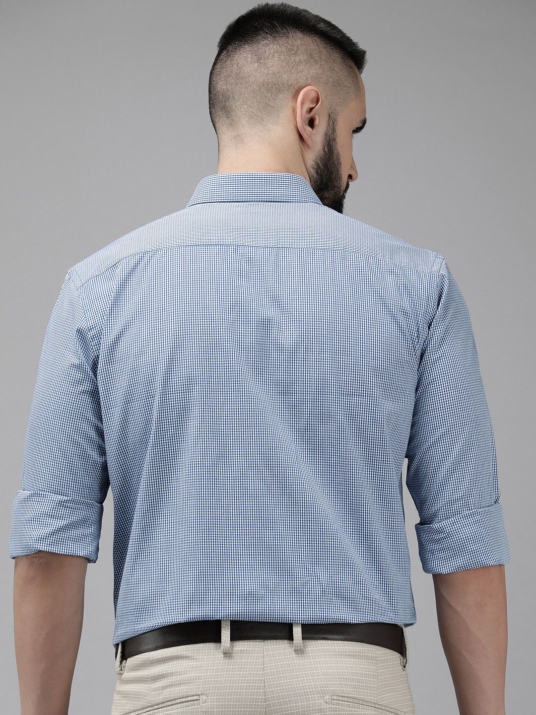 Park Avenue Slim Fit Pure Cotton Checked Formal Shirt