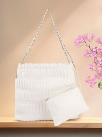 DressBerry Structured Quilted Shoulder Bag with Pouch