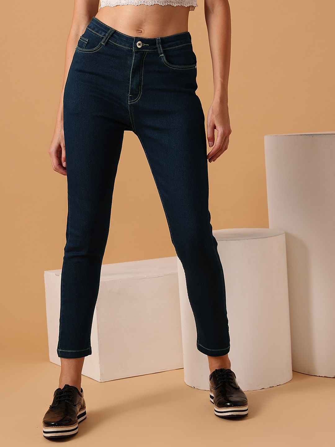 STREET 9 BASICS Women Narrow Slim Fit Clean Look Stretchable Jeans