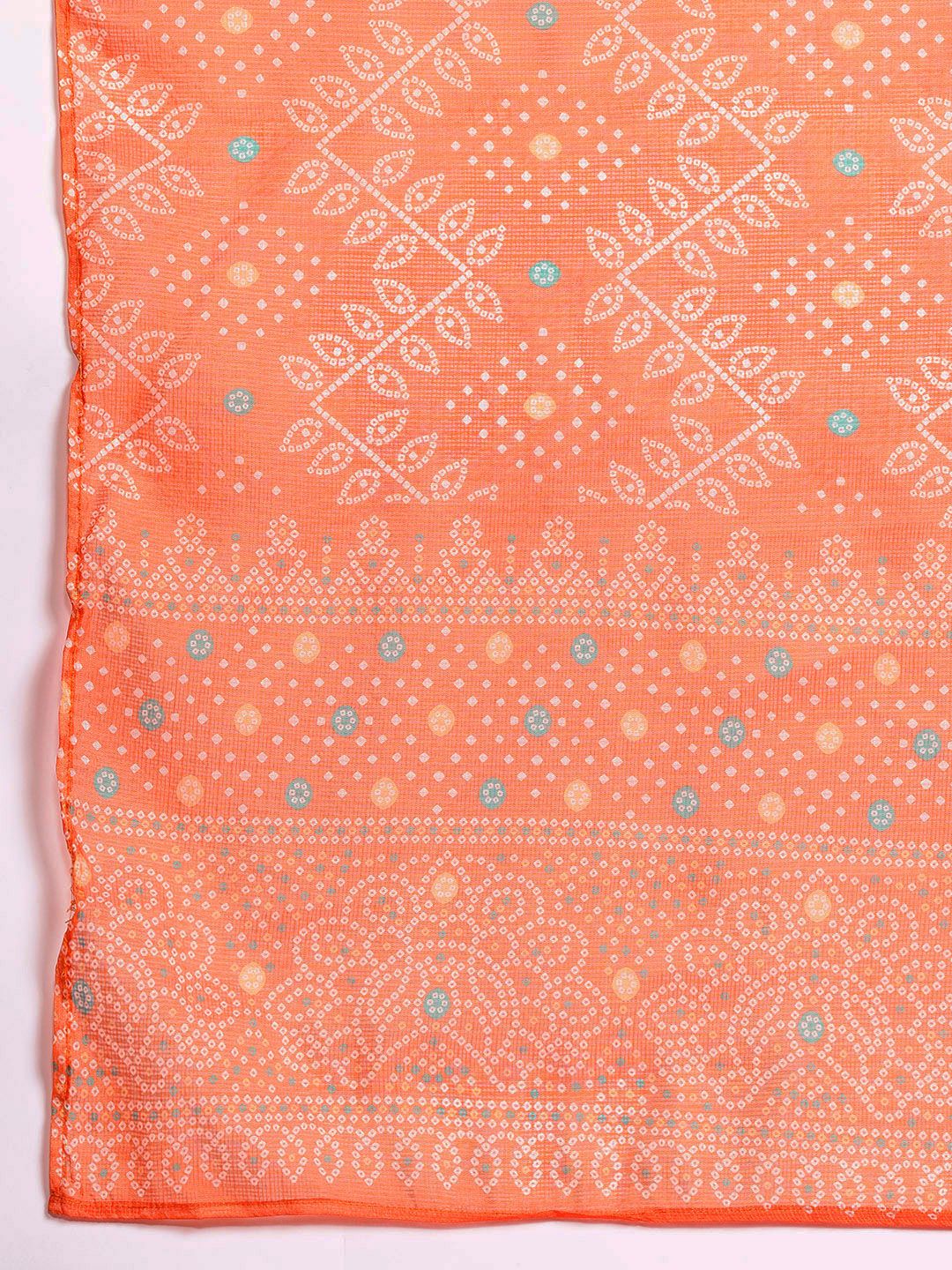 Anouk Ethnic Motifs Printed Regular Kurta With Trousers & With Dupatta