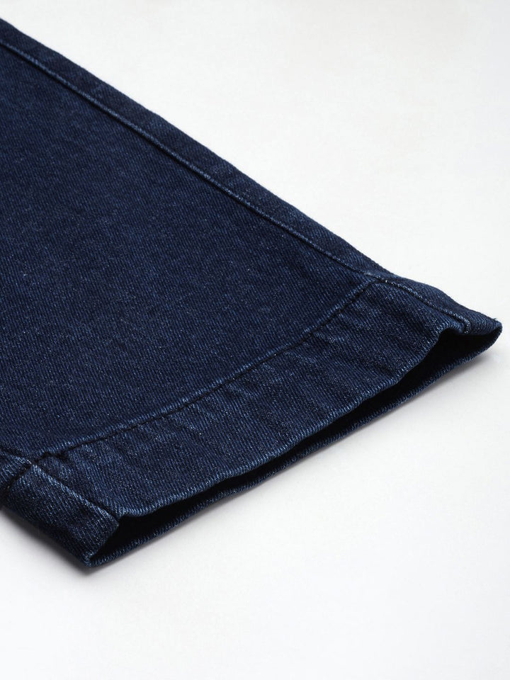 Mr Bowerbird Men Cropped Tapered Fit Cargo Style Stretchable Jeans With A Small Notebook