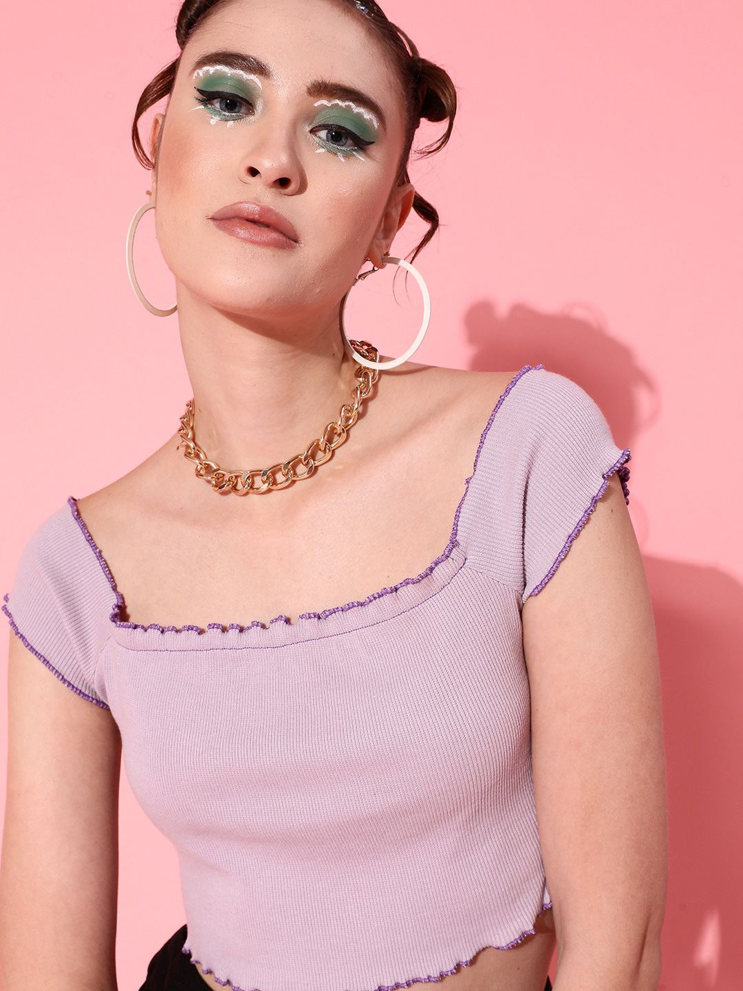 STREET 9 Elegant Lavender Solid Top