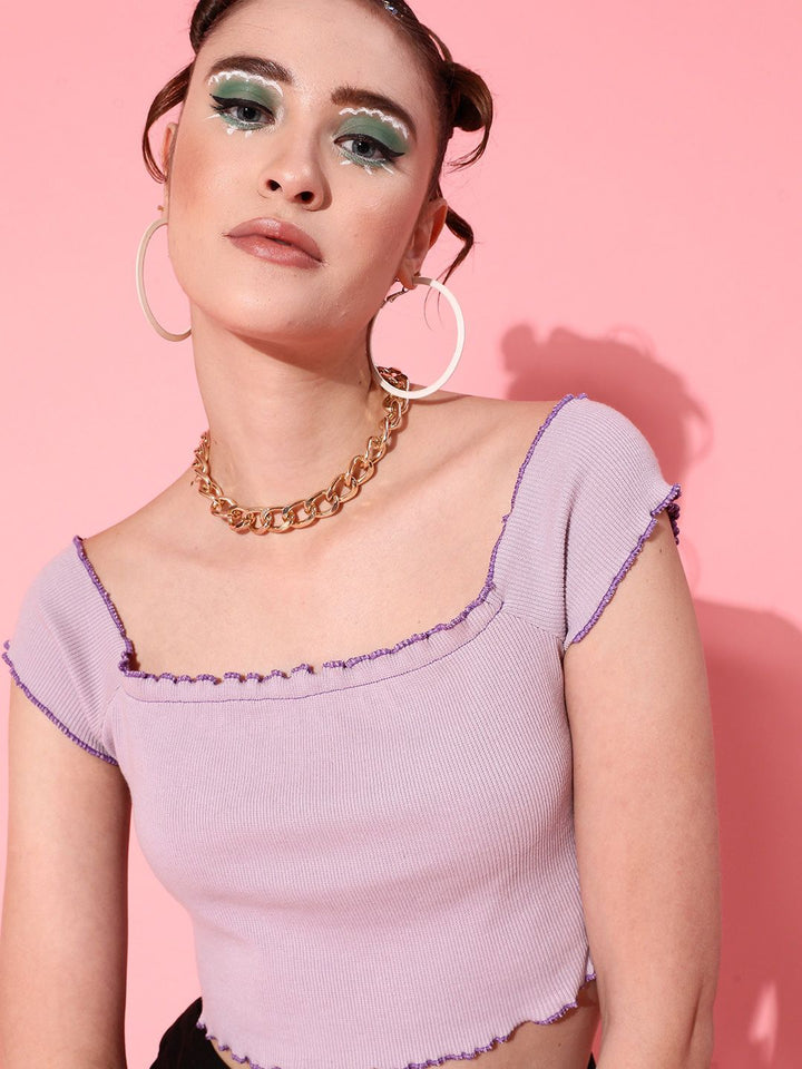 STREET 9 Elegant Lavender Solid Top
