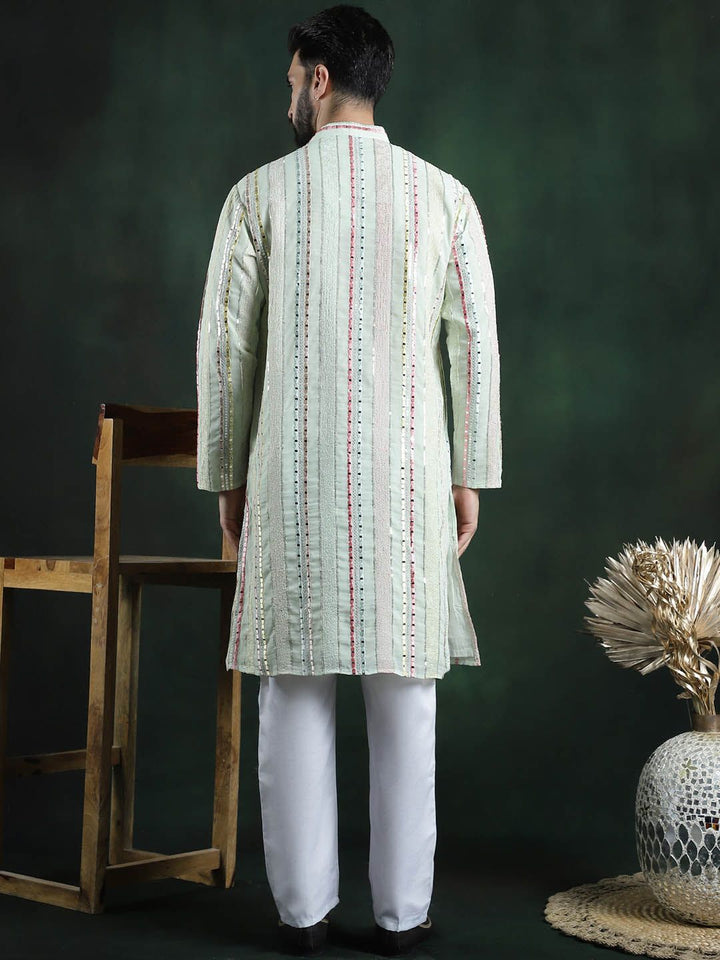 SOJANYA LUXE Kurta Biasa Sulam dengan Pijama