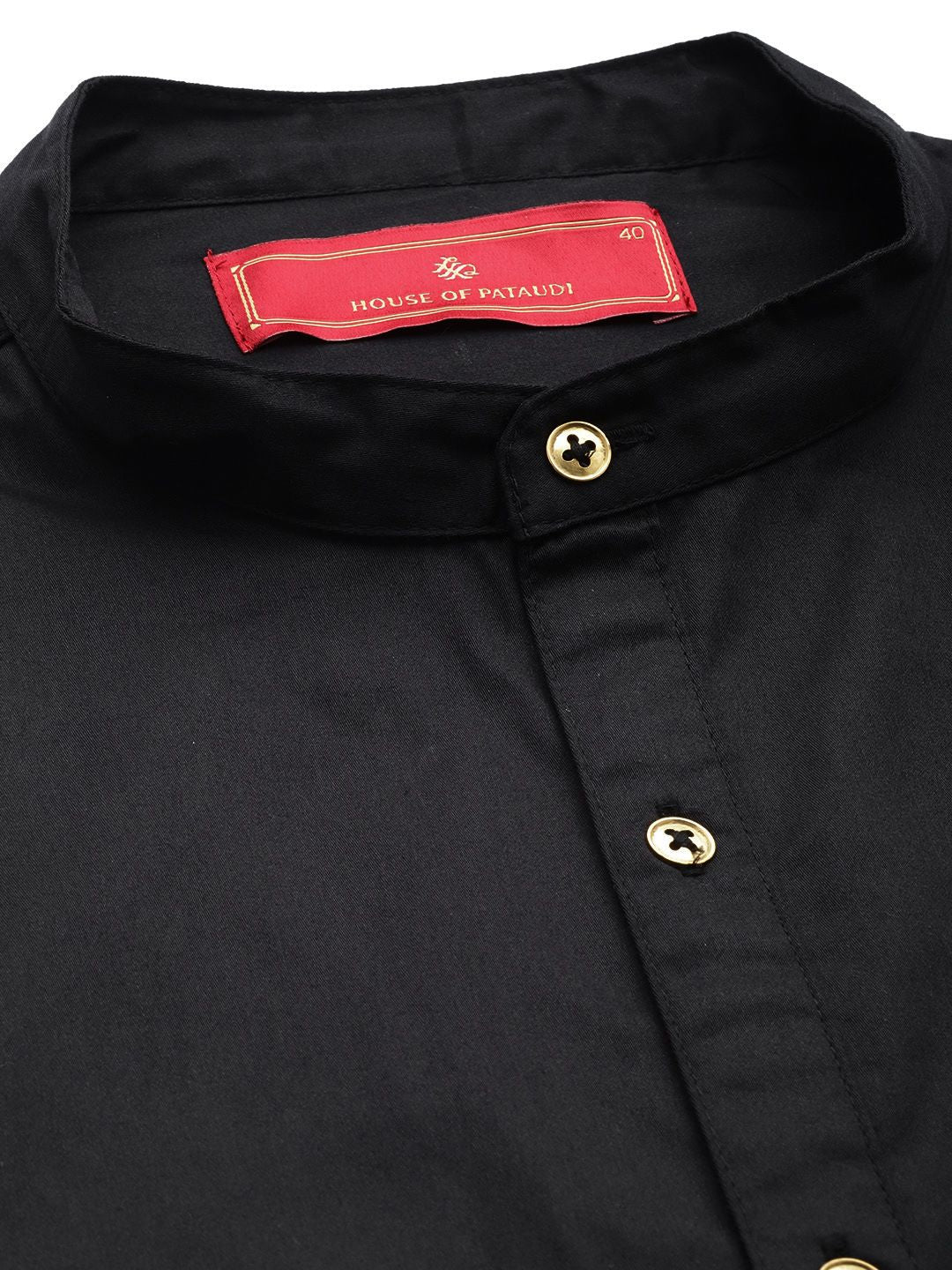 House of Pataudi Embroidered Detailed Pure Cotton Party Rozana Shirt