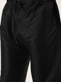 SOJANYA Kurta Hitam Lelaki dengan Jaket Churidar & Nehru