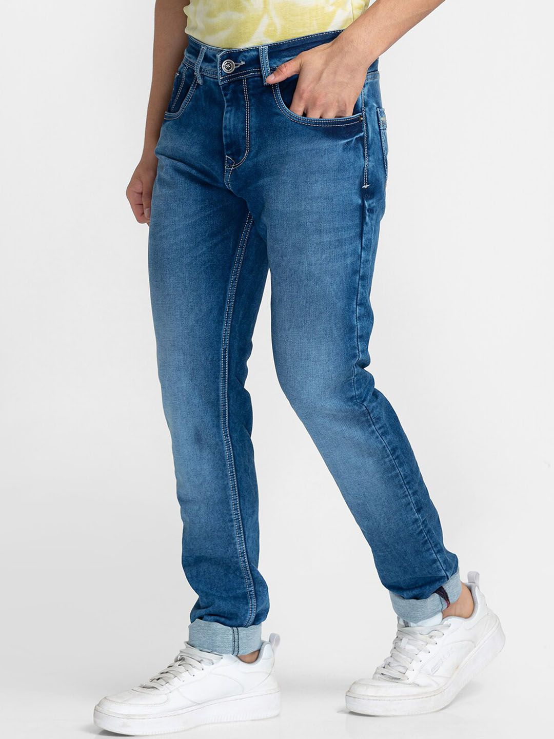 Being Human Men Skinny Fit Light Fade Clean Look Jeans