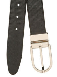 Teakwood Leathers Men Textured Leather Reversible Belt