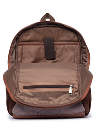 ZOUK Men Printed Vegan Leather Backpack