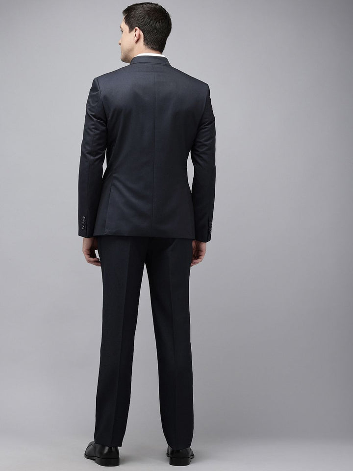 Park Avenue Super Slim Fit Self Design Notched Lapel Single-Breasted 2 Piece Suits