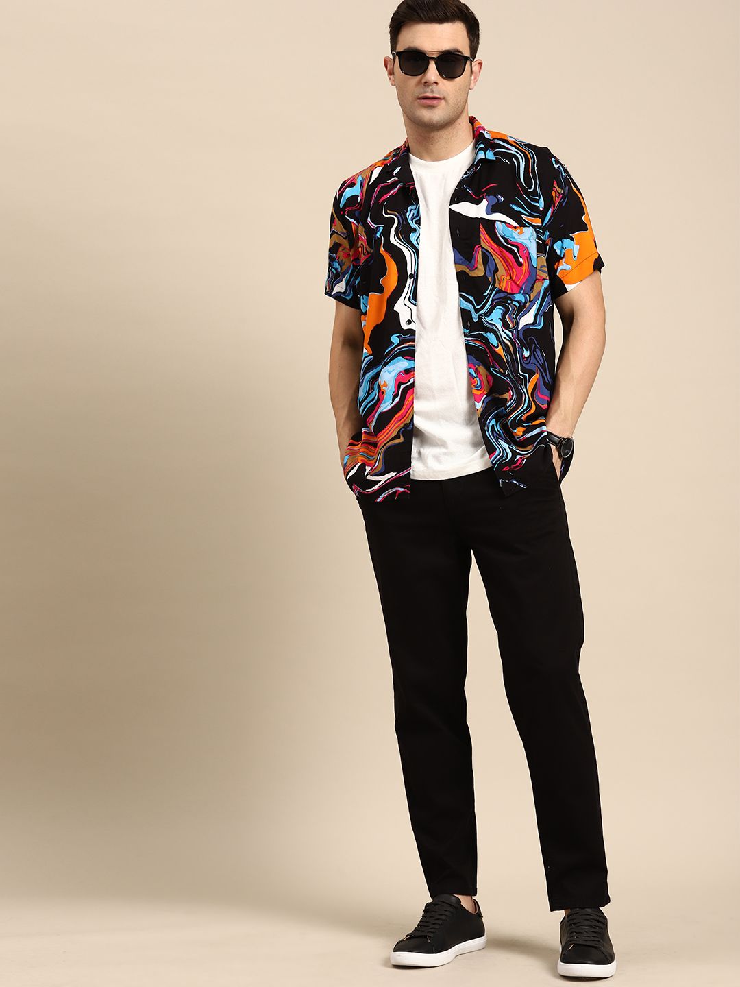 DENNISON Smart Block Printed Casual Shirt