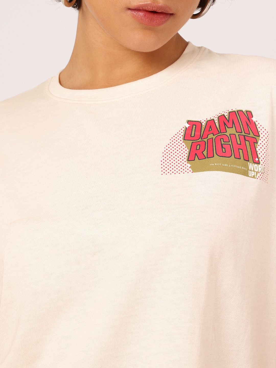 DressBerry Always Funky Typography Printed Casual Tee