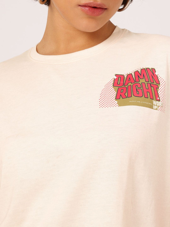 DressBerry Always Funky Typography Printed Casual Tee