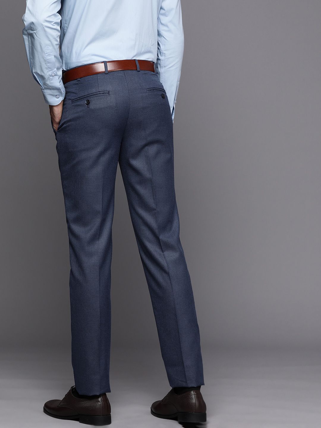 Raymond Men Solid Slim Fit Trousers