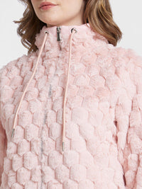 Jaket Kapas Berdiri Spykar Stand dengan Trim Faux Fur