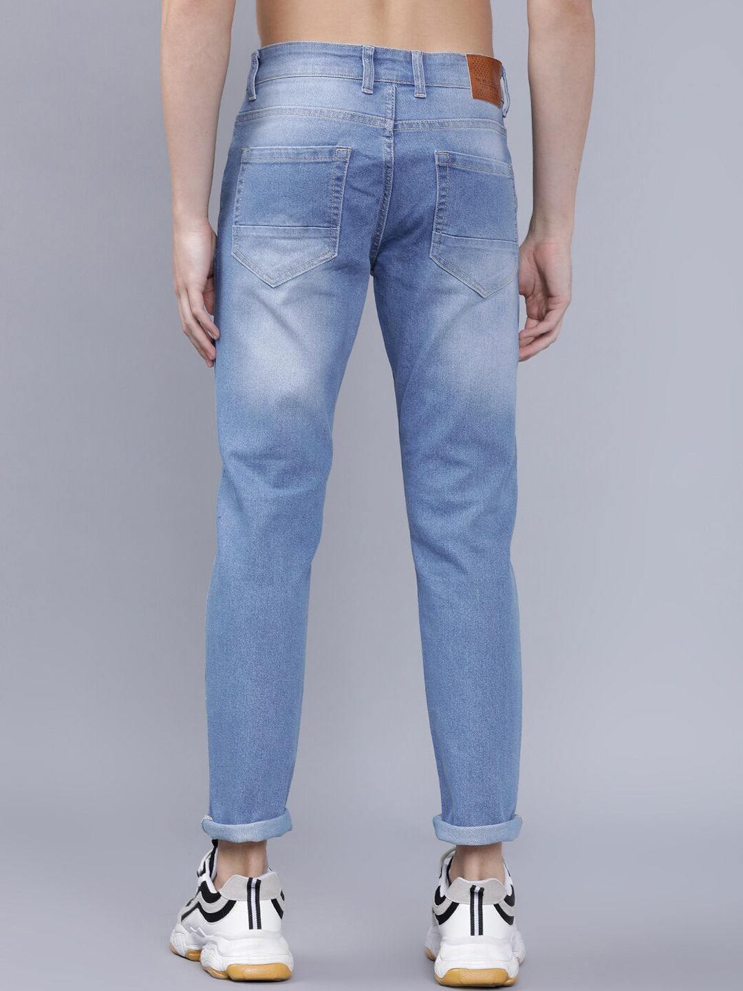 The Indian Garage Co Men Blue Slim Fit Mid-Rise Mildly Distressed Jeans