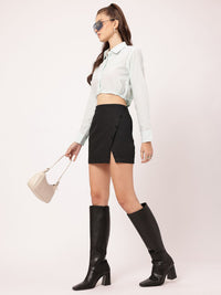 DressBerry Wrap Wonder Side Slit Mini Skirt