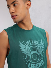 HRX by Hrithik Roshan Graphic & Typography Printed Training T-shirt