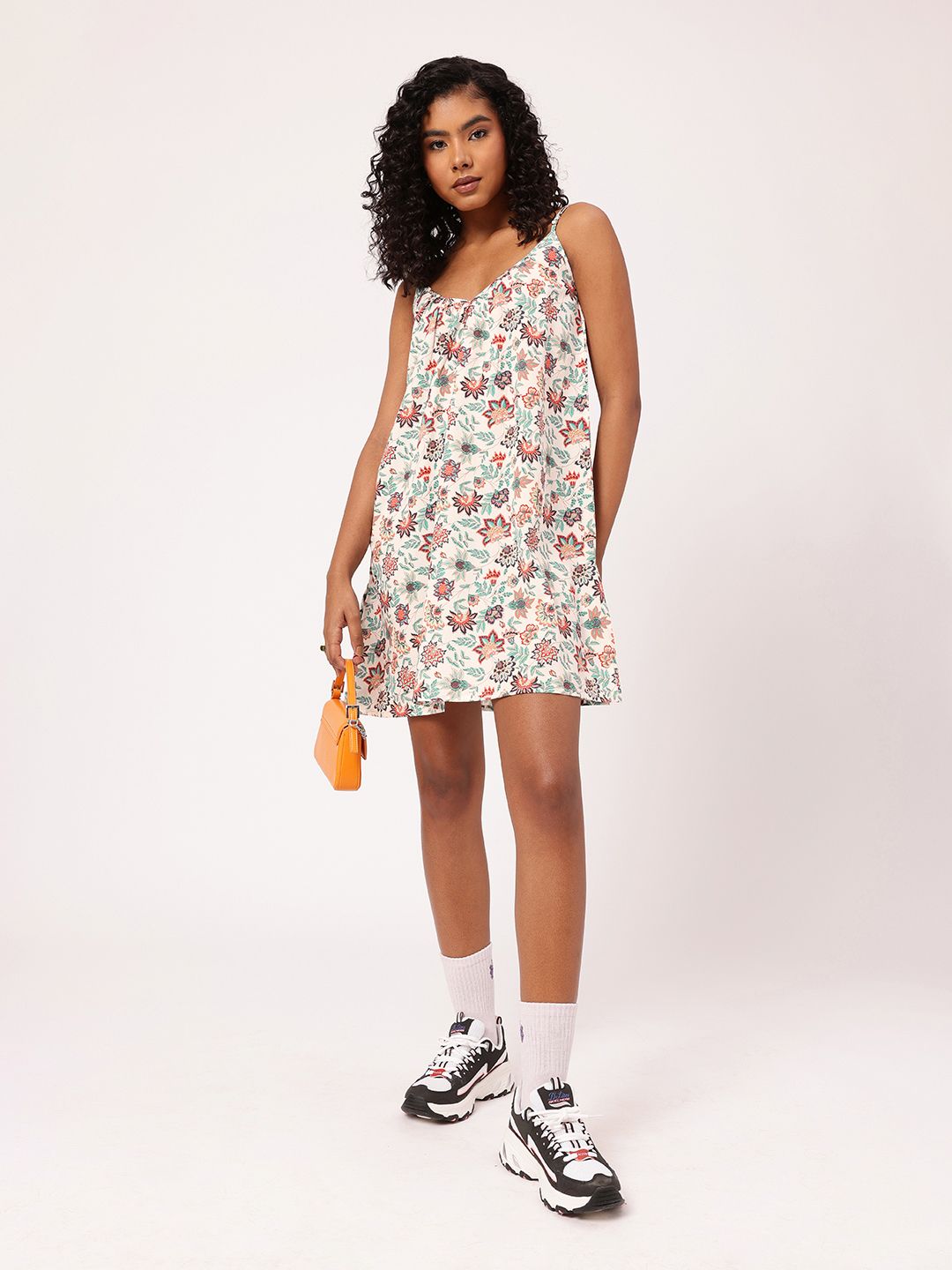 Dreamy Tropical Escape Shouldered With Style A-Line Mini Dress