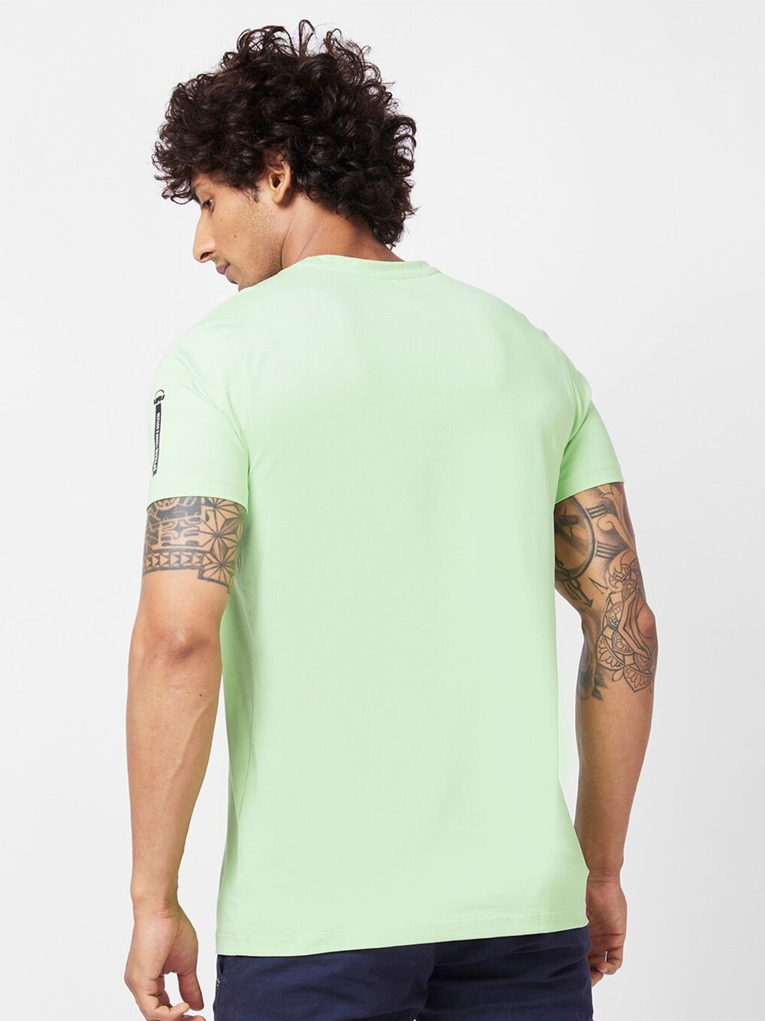 SPYKAR Typography Printed Slim Fit Cotton T-Shirt