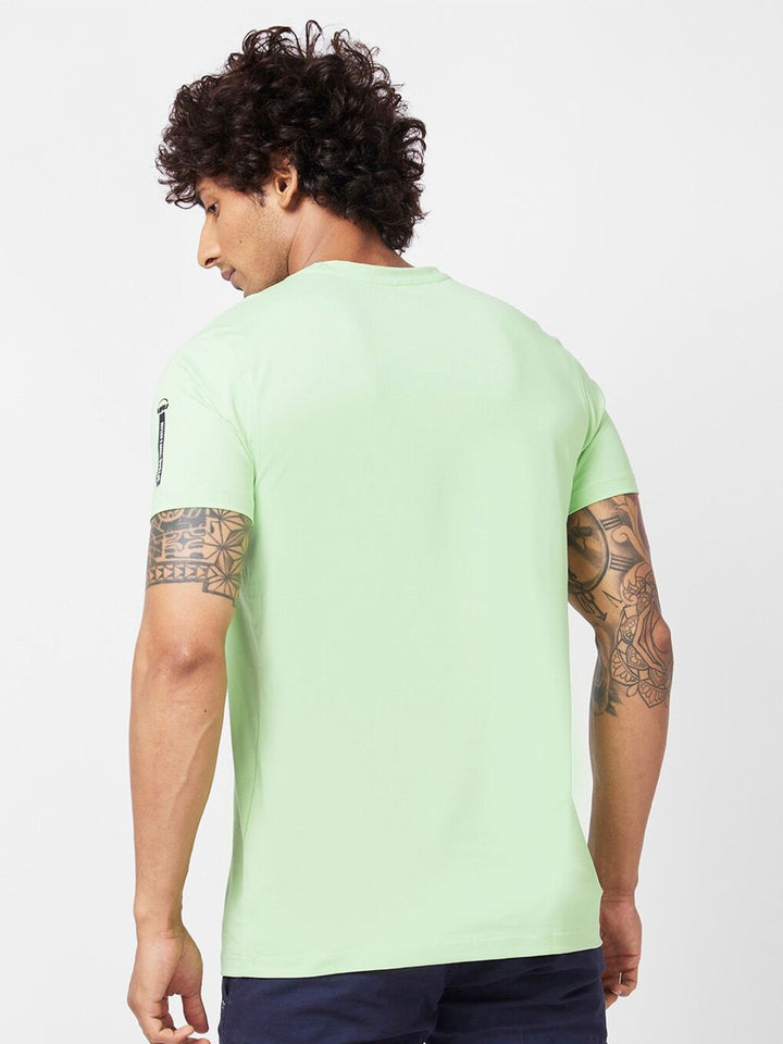 SPYKAR Typography Printed Slim Fit Cotton T-Shirt