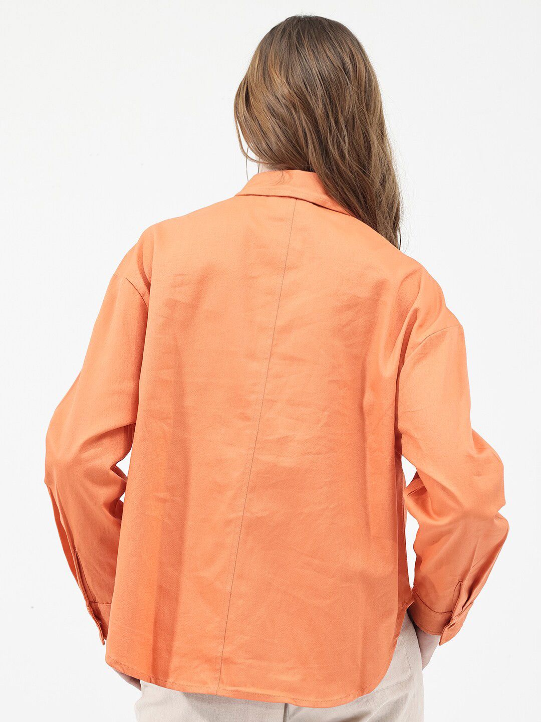 RAREISM Classic Spread Collar Opaque Cotton Casual Shirt