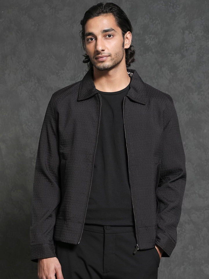 RARE RABBIT Men Harbin Tailored Fit Spread Collar Jacket
