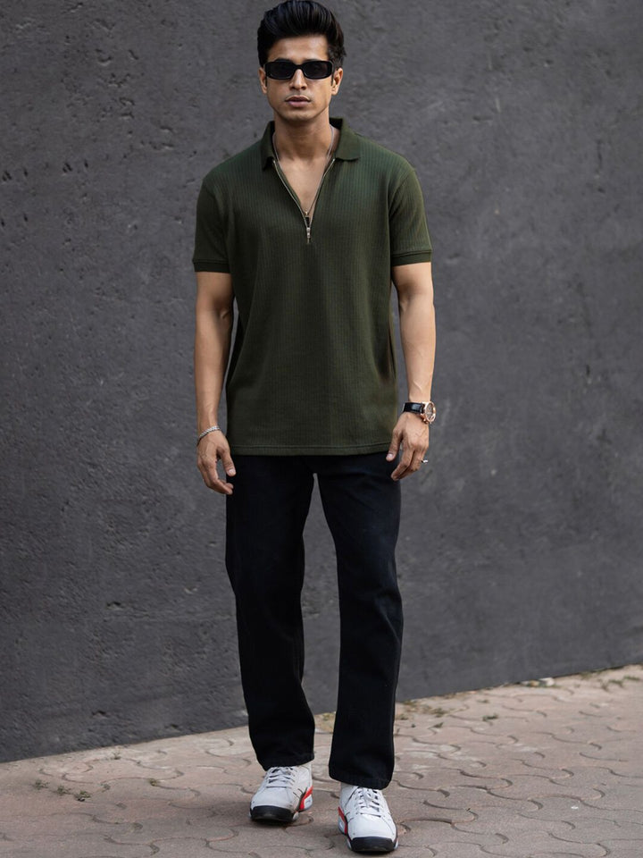 Powerlook Men V-Neck Pockets T-shirt