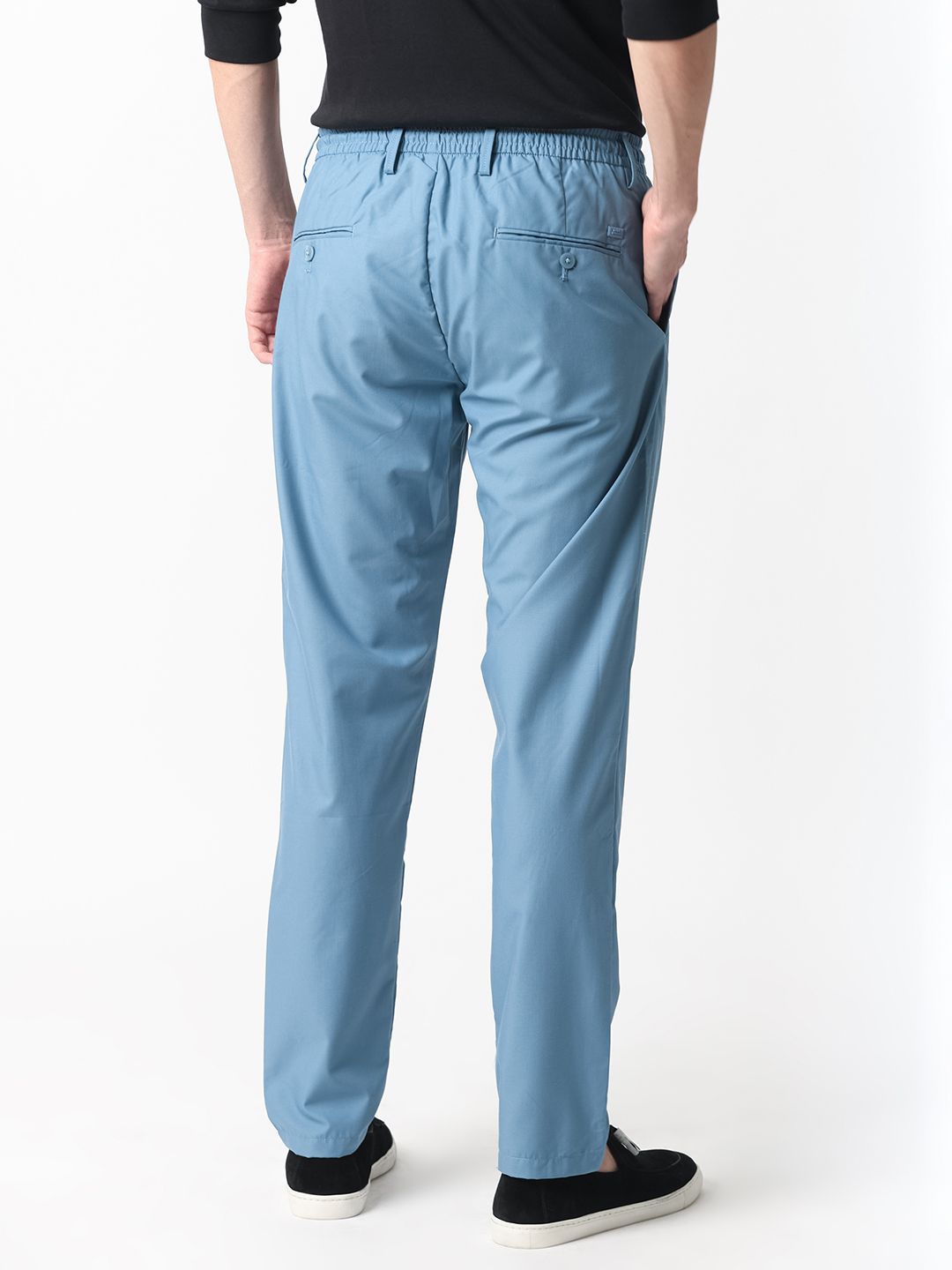 RARE RABBIT Men Aux Drawstring Slim Fit Mid-Rise Trouser