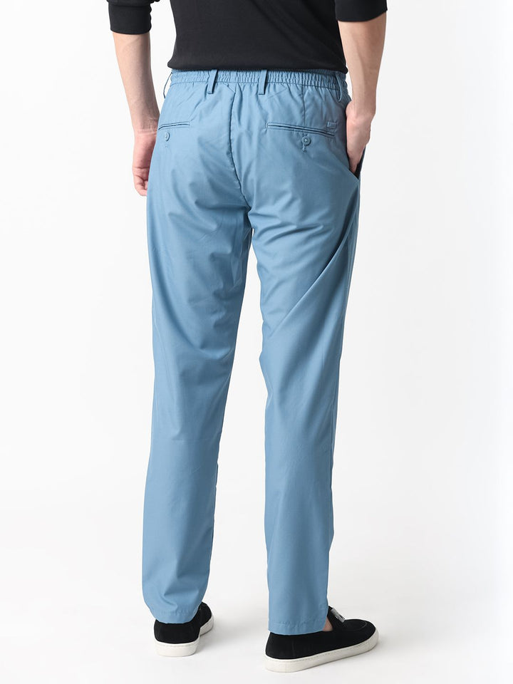 RARE RABBIT Men Aux Drawstring Slim Fit Mid-Rise Trouser
