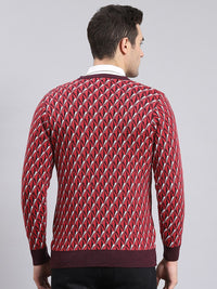 Monte Carlo Men Printed Woollen Pullover