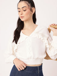 DressBerry Everyday Essential Ruffled Blouson Top