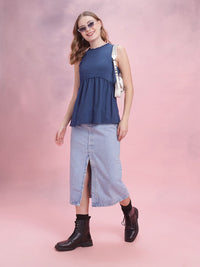 DressBerry Lace Inserts Detail A-Line Top