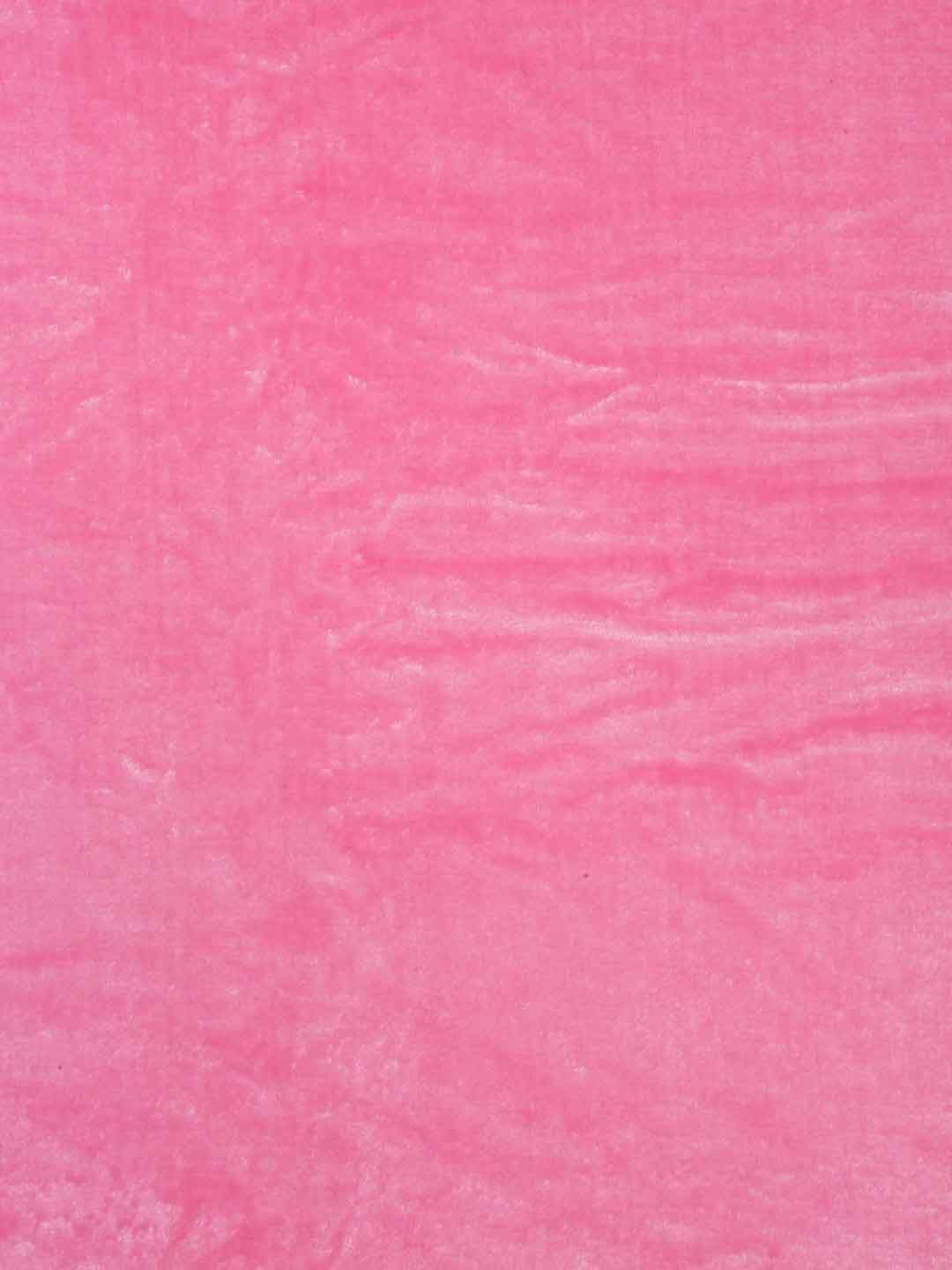 KLOTTHE Light Pink Solid Fitted 300 TC Woolen Single Bedsheet with 1 Pillow Cover