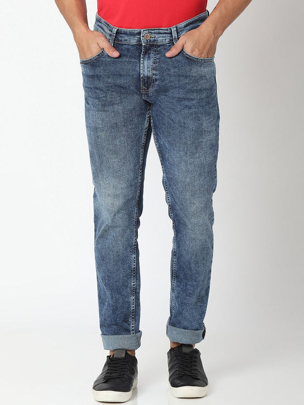 SPYKAR Men Blue Relaxed Fit Low-Rise Light Fade Jeans