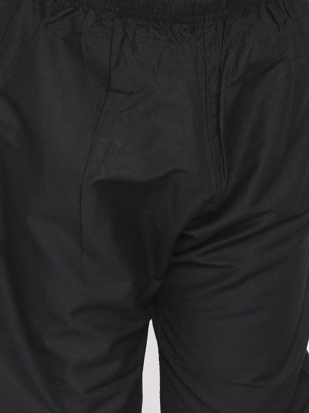VASTRAMAY Boys Black Kurta with Pyjamas