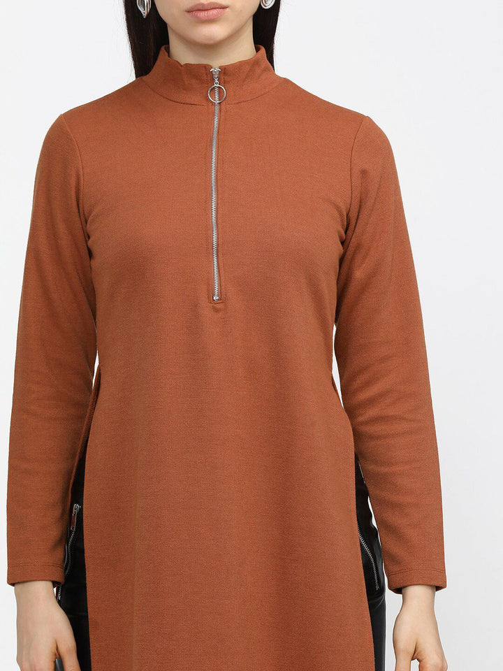 Vishudh Women Orange Gotta Patti Kurta