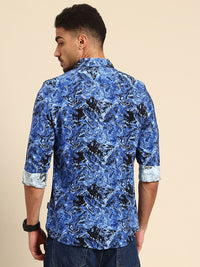 Being Human Printed Slim Fit Casual Shirt