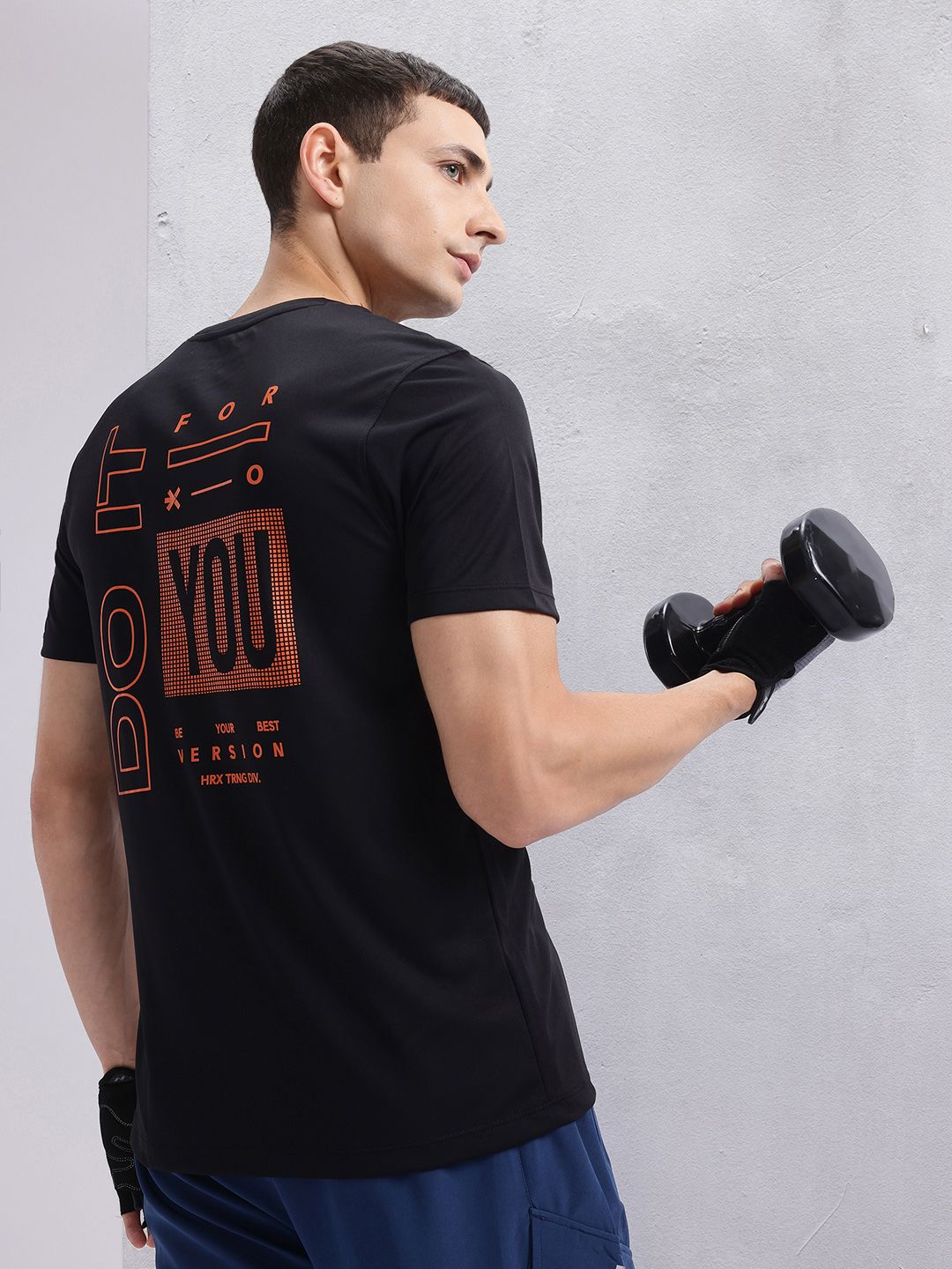 HRX by Hrithik Roshan Men Printed Rapid-Dry Training T-shirt