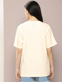 DILLINGER Women Graphic Printed Embossed Oversized T-shirt