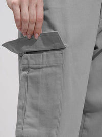 Tokyo Talkies Women Solid Straight FIt Cargo Pants