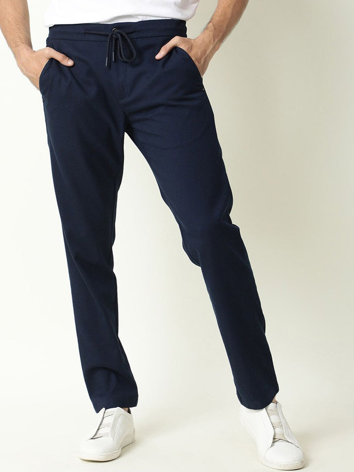 RARE RABBIT Men Slim Fit Casual Trousers